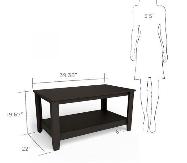 Bàn cà phê gỗ màu đen đẹp