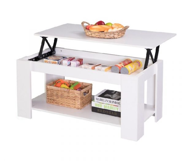 Bàn ghế cà phê nhỏ gỗ trắng đẹp