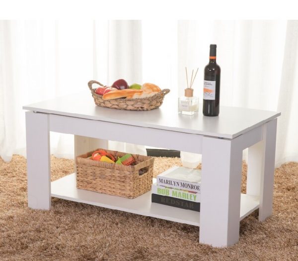 Bàn ghế cà phê nhỏ gỗ trắng sang trọng