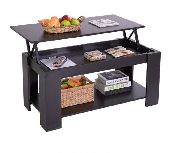 Bàn ghế cà phê nhỏ gỗ đen tiện lợi