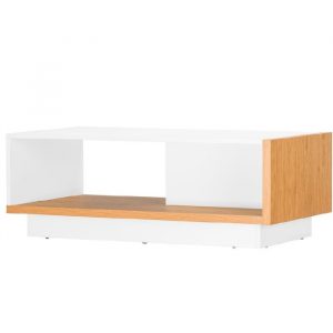 Bàn cà phê gỗ vuông trắng