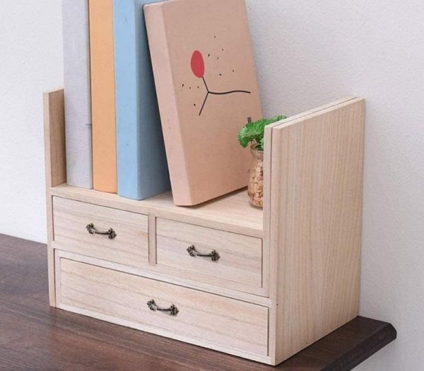 Kệ Sách Để Bàn Màu Gỗ