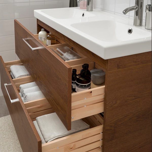 Bồn rửa mặt kèm tủ 2 ngăn