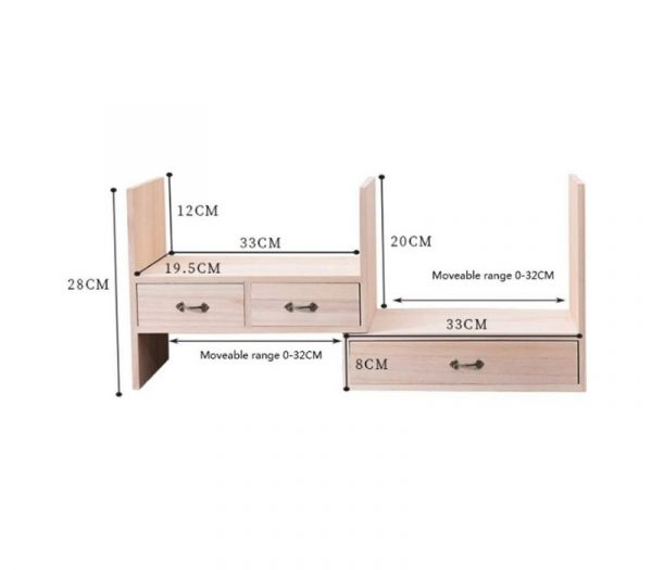 Kệ sách để bàn kèm kích thước