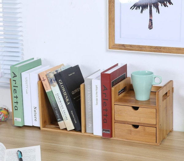 kệ gỗ để bàn đựng sách