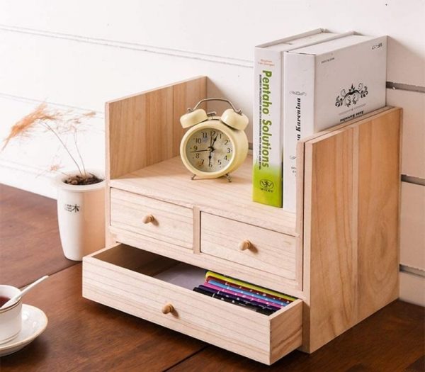 Kệ sách để bàn đựng đồng hồ