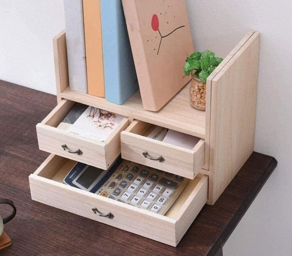 Kệ sách để bàn 3 hộc kéo