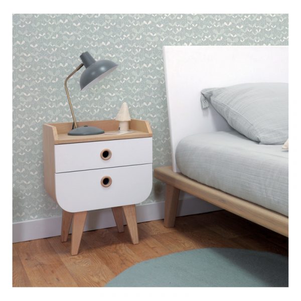 Tủ đầu giường gỗ cho bé đèn bàn