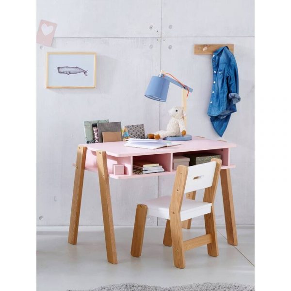 Mẫu bàn học cho bé màu hồng