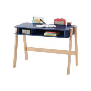 Mẫu bàn học cho bé chân gổ và mặt xanh