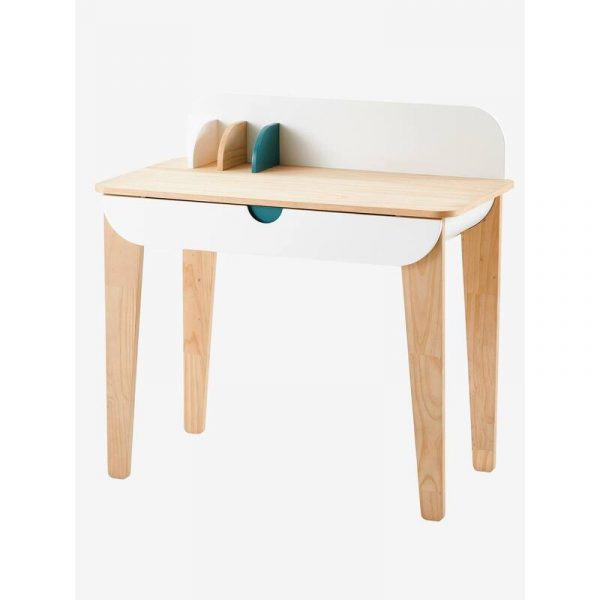Bàn học gỗ cho bé phối xanh