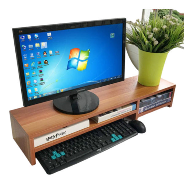 Kệ gỗ để màn hình máy tính có tủ