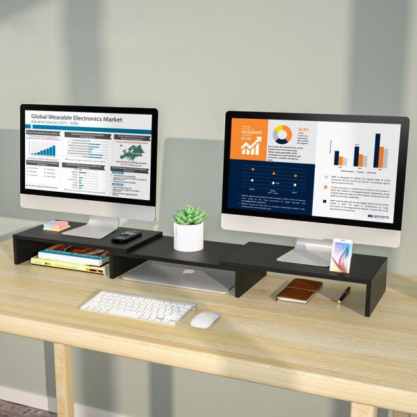 Kệ gỗ kê màn hình máy tính hiện đại