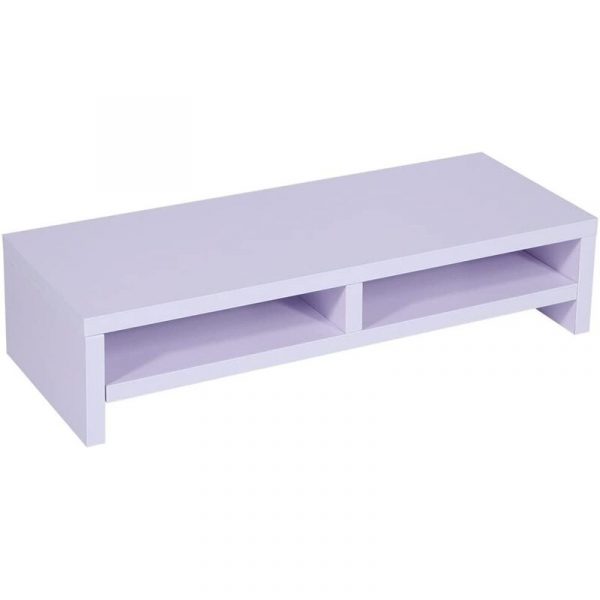 Kệ gỗ kê màn hình máy tính màu trắng