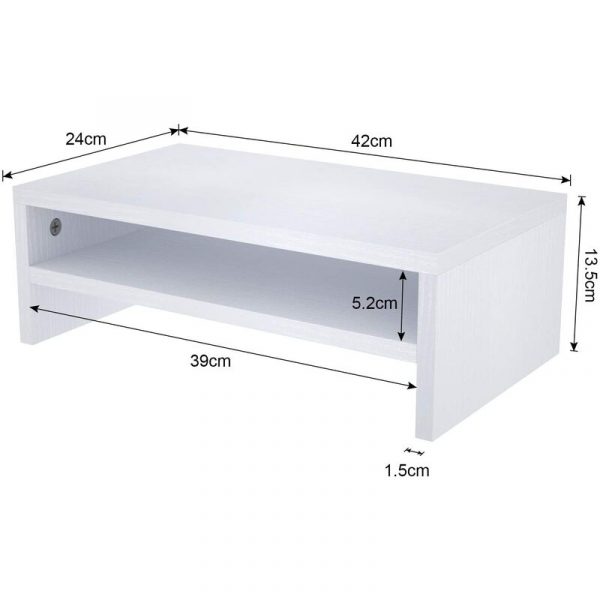 Kệ vi tính đa năng màu trắng