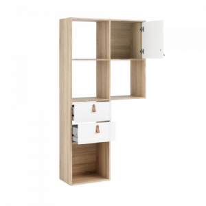 bàn ghế làm việc có kệ tủ