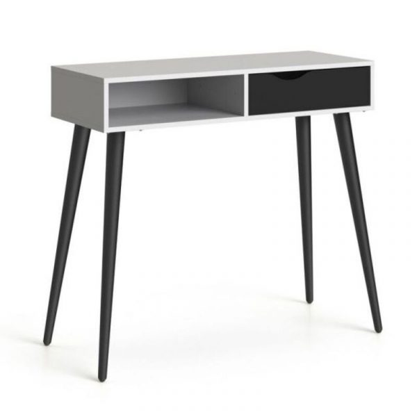 bàn làm việc văn phòng đẹp 2 màu trắng đen