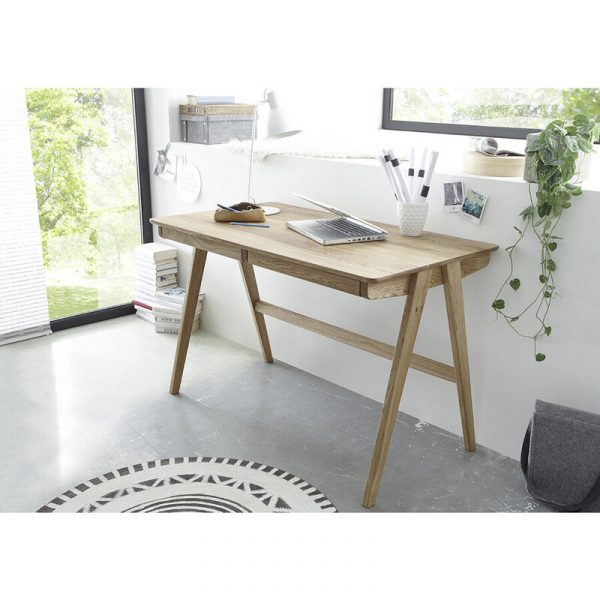 Bàn làm việc gỗ tự nhiên chữ nhật