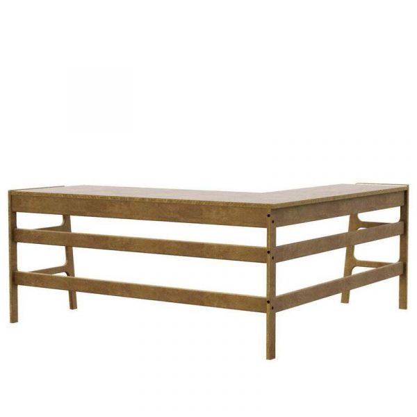 Bàn làm việc dài gỗ màu sáng