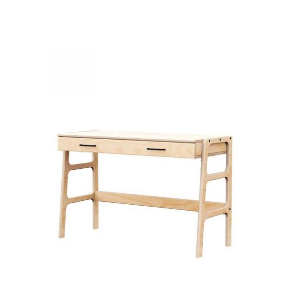 Bàn làm việc có hộc tủ gỗ màu trắng