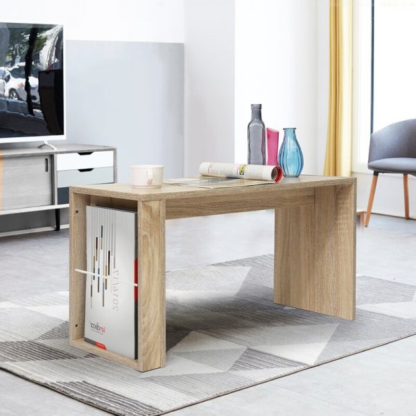 bàn cafe phòng màu vân gỗ