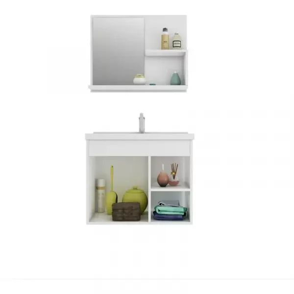 Tủ phòng tắm màu trắng