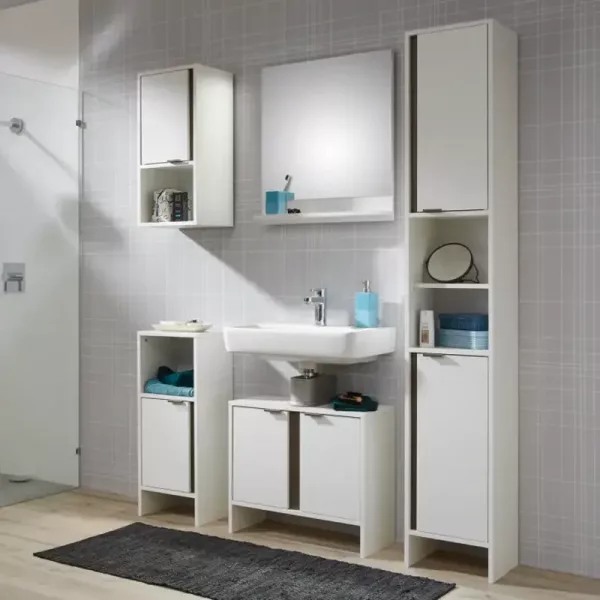 Kệ tủ trong phòng tắm phối cảnh