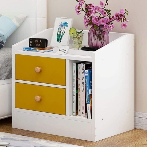 tủ đầu giường gỗ trắng