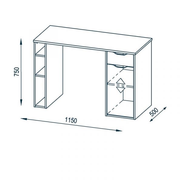 Bàn làm việc máy tính kích thước vừa