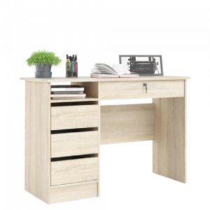 Bàn làm việc có ngăn kéo vân gỗ có tủ