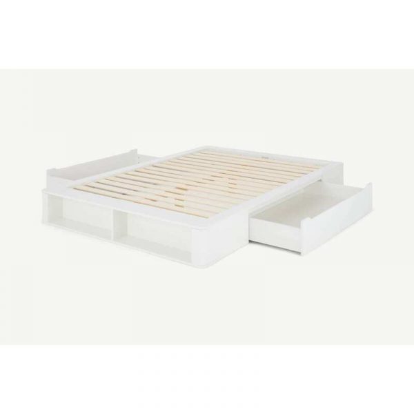 giường có ngăn kéo màu trắng