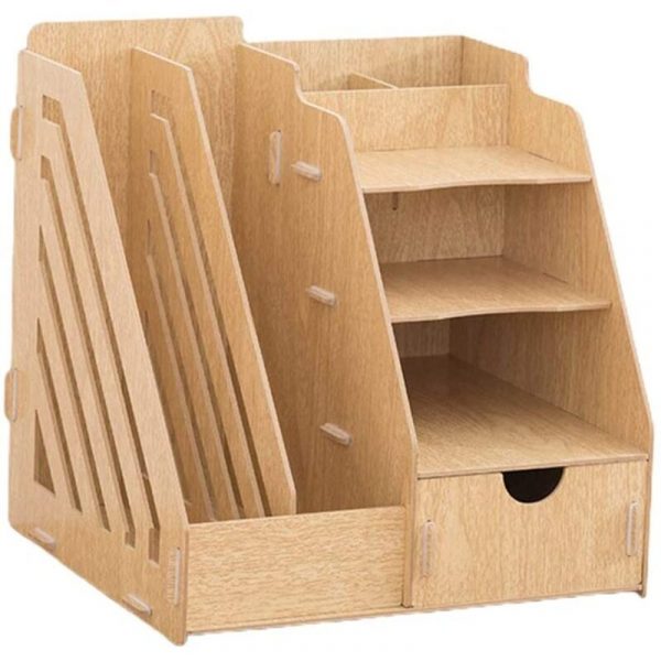 Hộp đựng đồ dùng để bàn vân gỗ