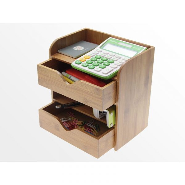 Hộp đựng đồ dùng để bàn vân gỗ