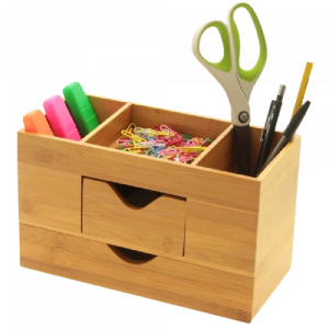 Hộp đựng đồ dùng để bàn bằng gỗ