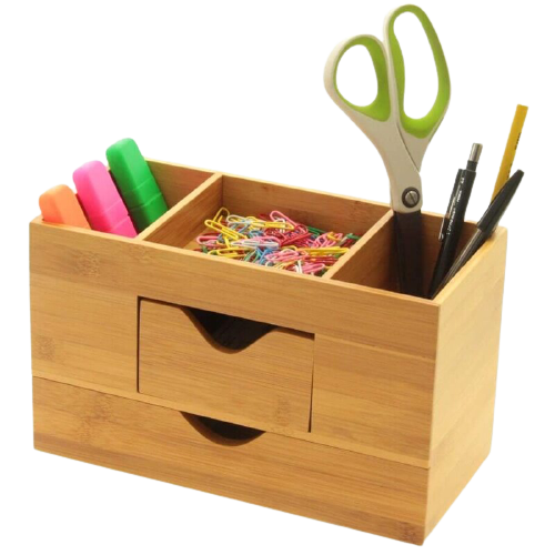 Hộp đựng đồ dùng để bàn bằng gỗ