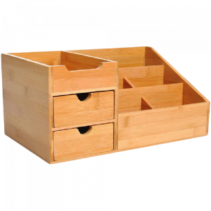 Hộp đựng đồ dùng để bàn vân gỗ