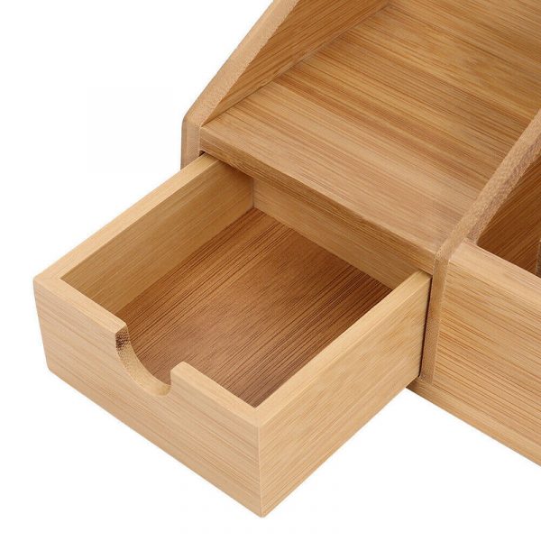 Hộp đựng đồ dùng để bàn vân gỗ