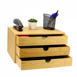 Hộp đựng đồ dùng để bàn bằng gỗ