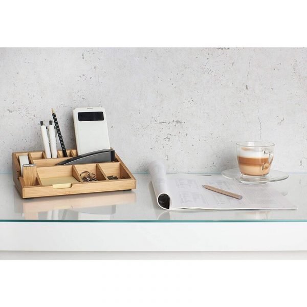 Hộp đựng đồ dùng để bàn bằng gỗ