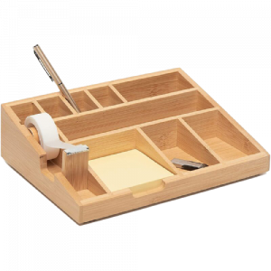 Hộp đựng đồ dùng để bàn bằng gỗ