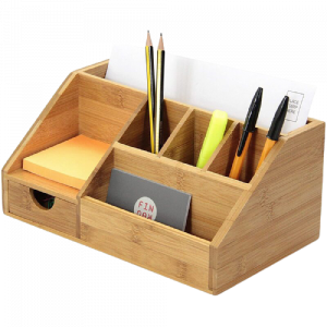 Hộp đựng đồ dùng để bàn bằng gỗ