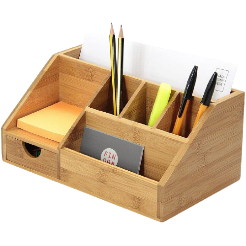 Hộp đựng đồ dùng để bàn bằng gỗ