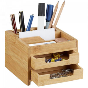 Hộp đựng đồ dùng để bàn bằng gỗ