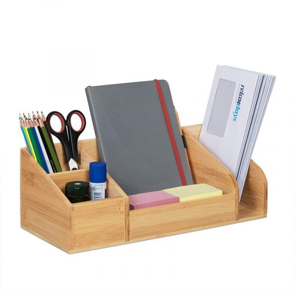 Hộp đựng đồ dùng để bàn bằng gỗ