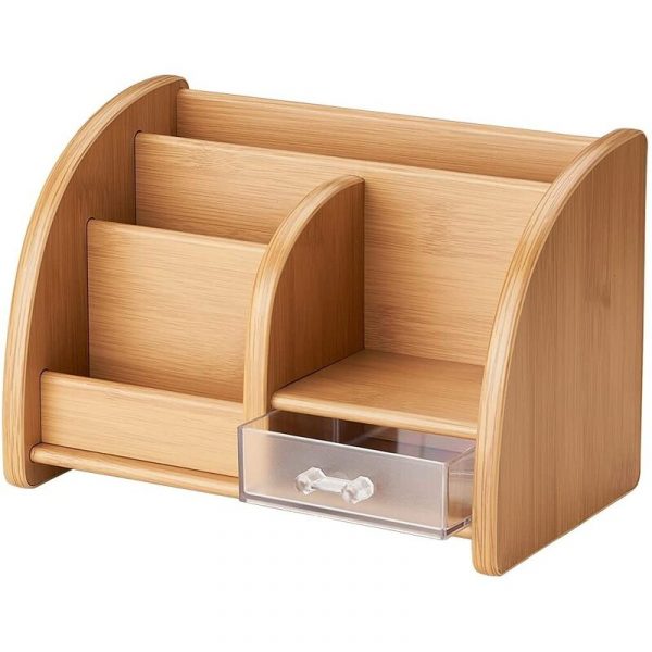 Hộp đựng đồ dùng để bàn bằng gỗ