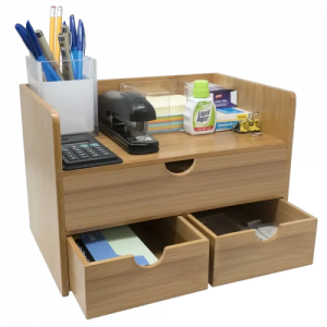 Hộp đựng đồ dùng để bàn bằng gỗ