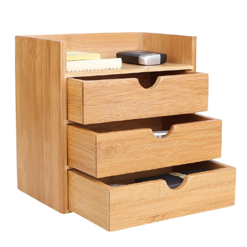 Hộp đựng đồ dùng để bàn bằng gỗ