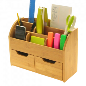 Hộp đựng đồ dùng để bàn bằng gỗ