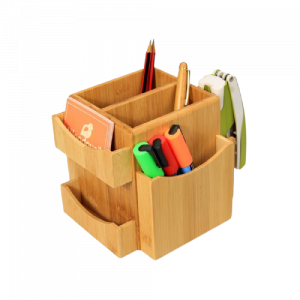 Hộp đựng đồ dùng để bàn bằng gỗ