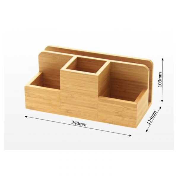 Hộp đựng đồ dùng để bàn bằng gỗ